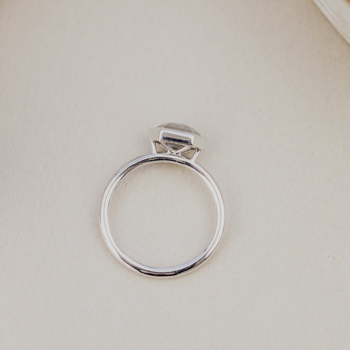 The Bennett 1.21 ct Hexagon Rustic Bezel Solitaire