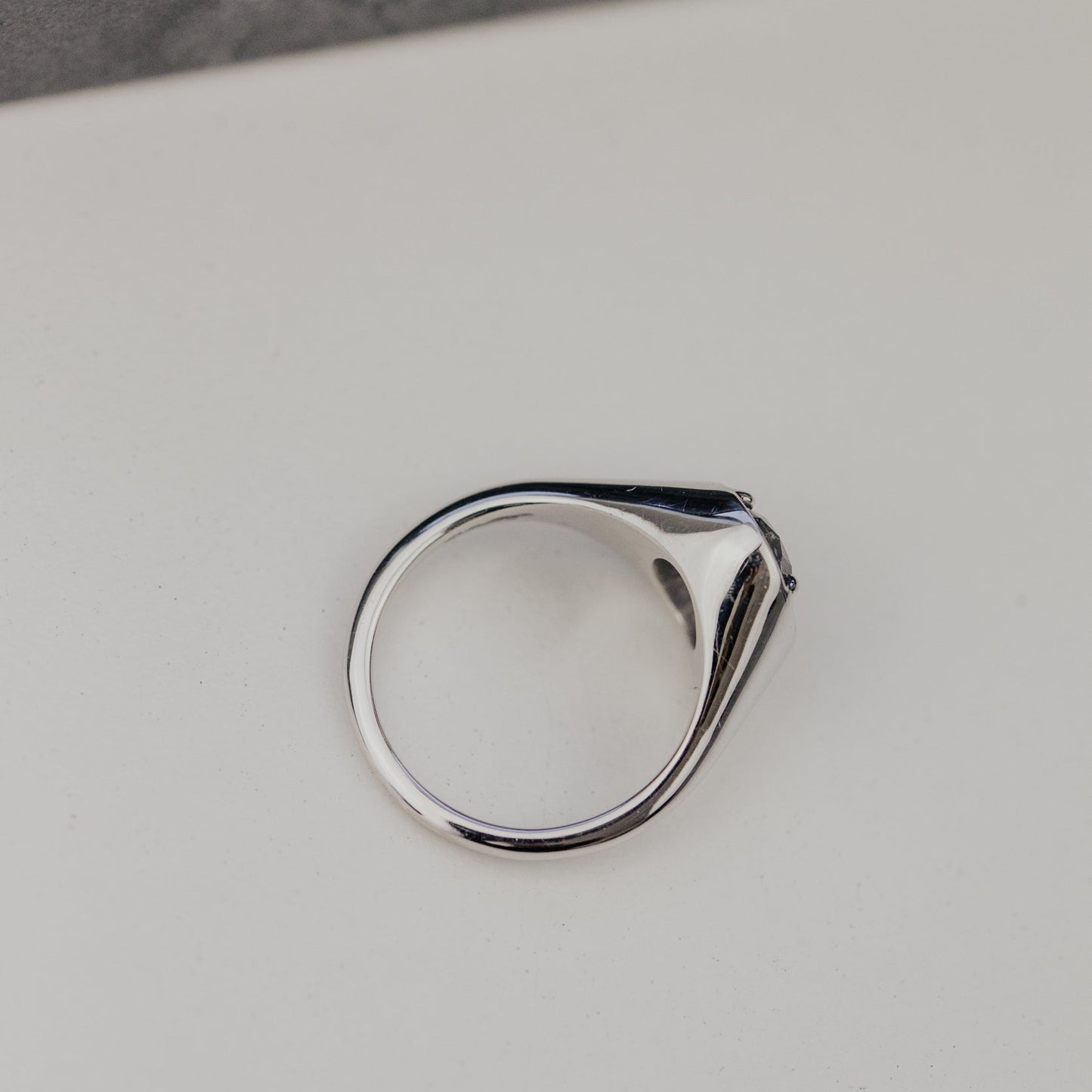 The Lennox 2.97 ct Oval Galaxy Diamond Signet Style Ring