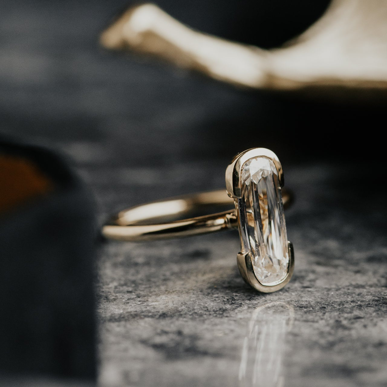 2.18 ct Long Cushion Lab Grown Diamond Ring