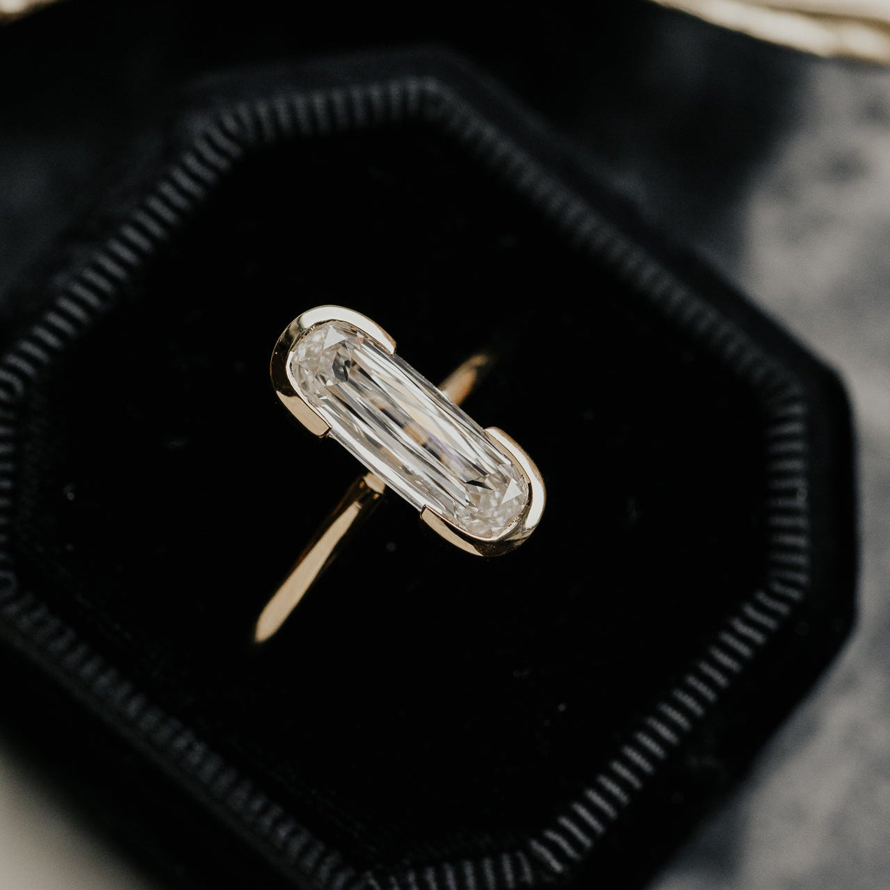 2.18 ct Long Cushion Lab Grown Diamond Ring