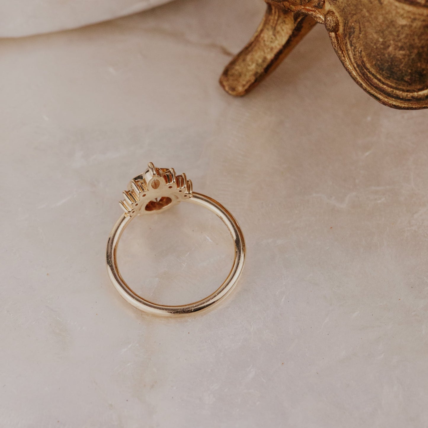 The Athena 1.13 ct Round Champagne Diamond Ring
