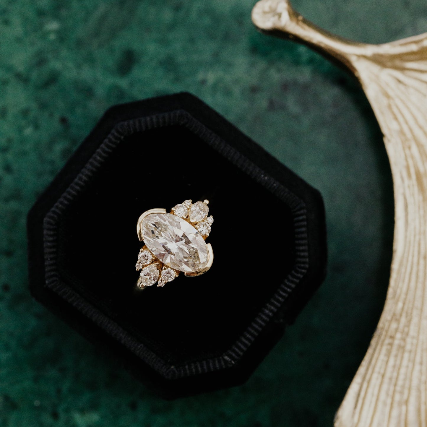 The Rene 2.45 ct Moval Natural Diamond Ring