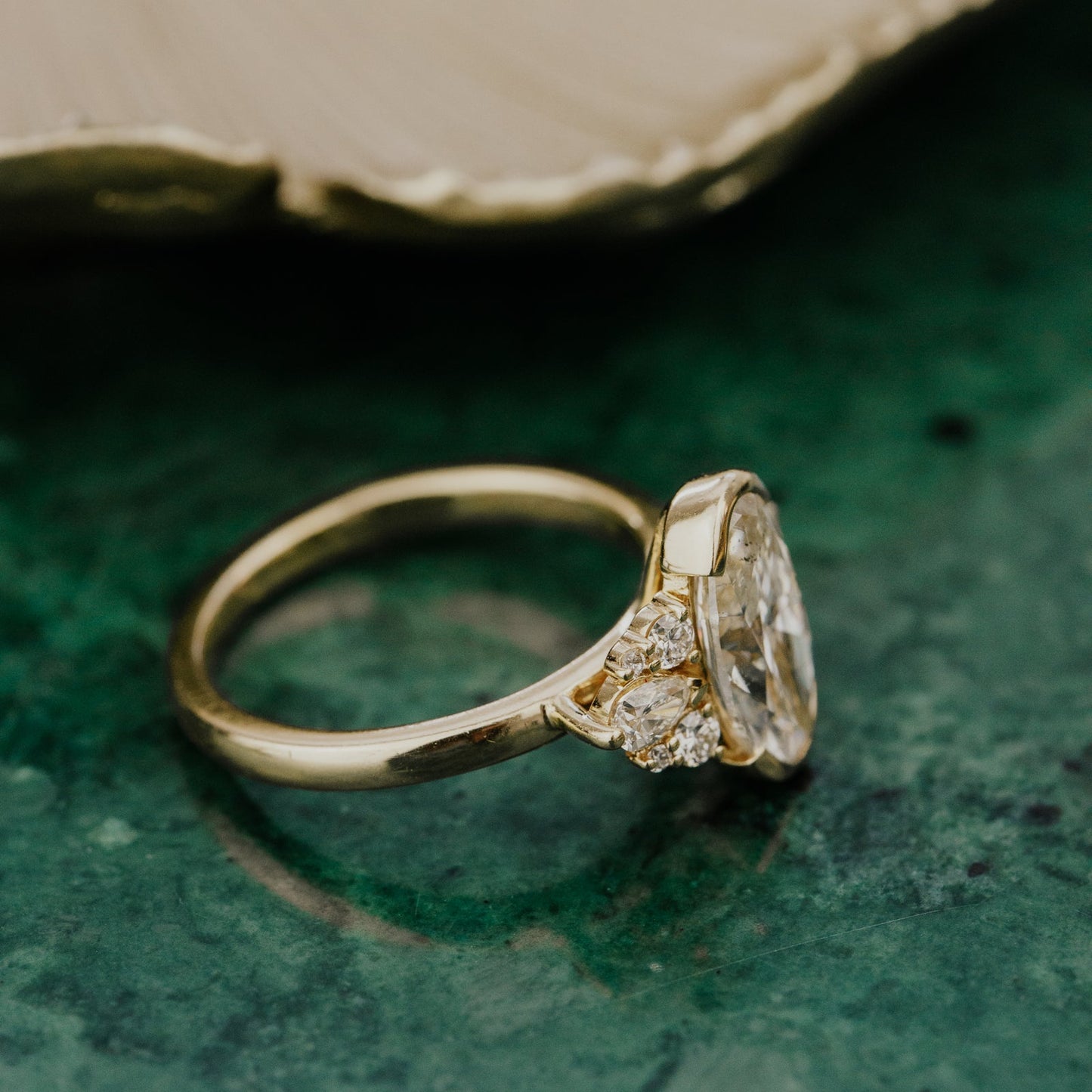 The Rene 2.45 ct Moval Natural Diamond Ring