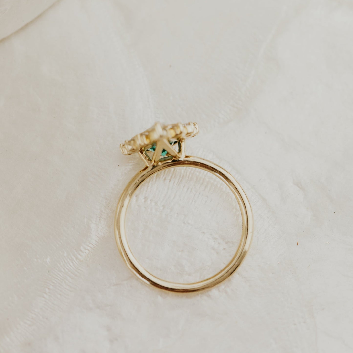 The Athena 1.10 ct Round Emerald Ring