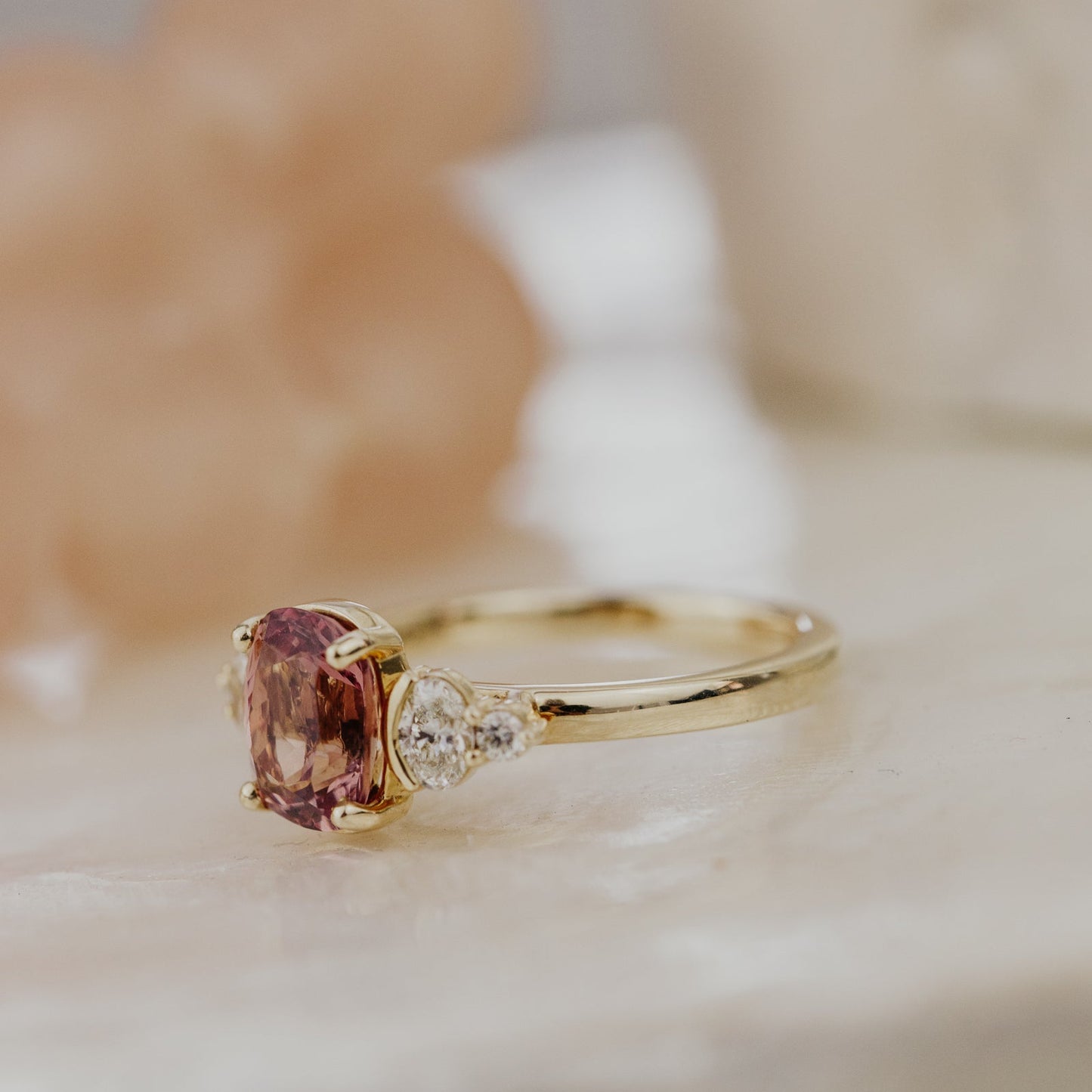 The Betty 2.14 ct Cushion Garnet Ring