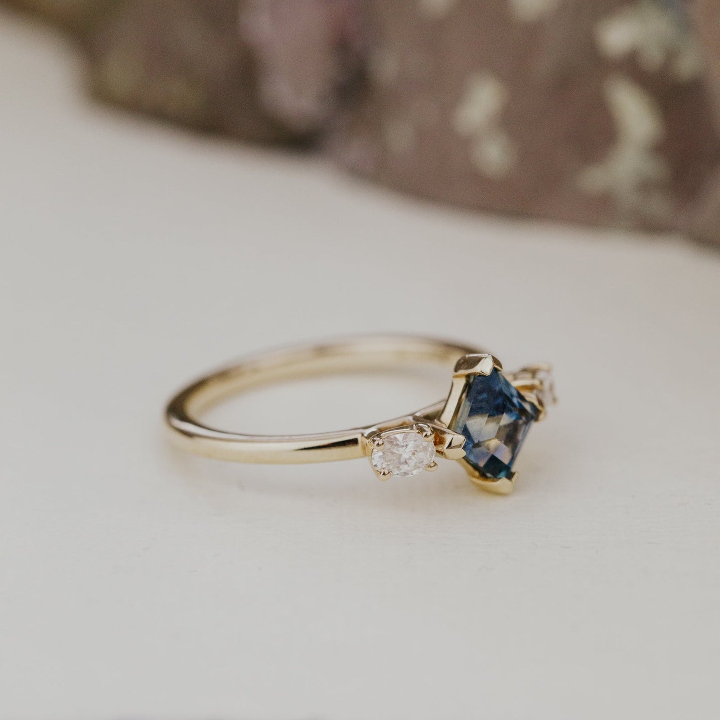 The Ruth 1.17 ct Kite Montana Sapphire Ring