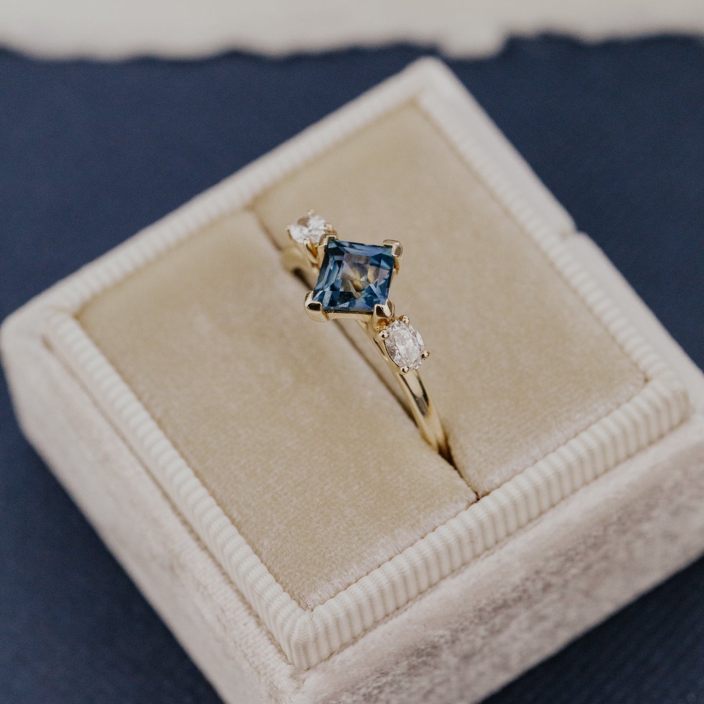 The Ruth 1.17 ct Kite Montana Sapphire Ring