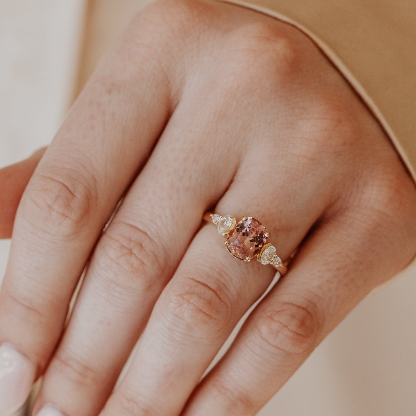 The Betty 2.14 ct Cushion Garnet Ring