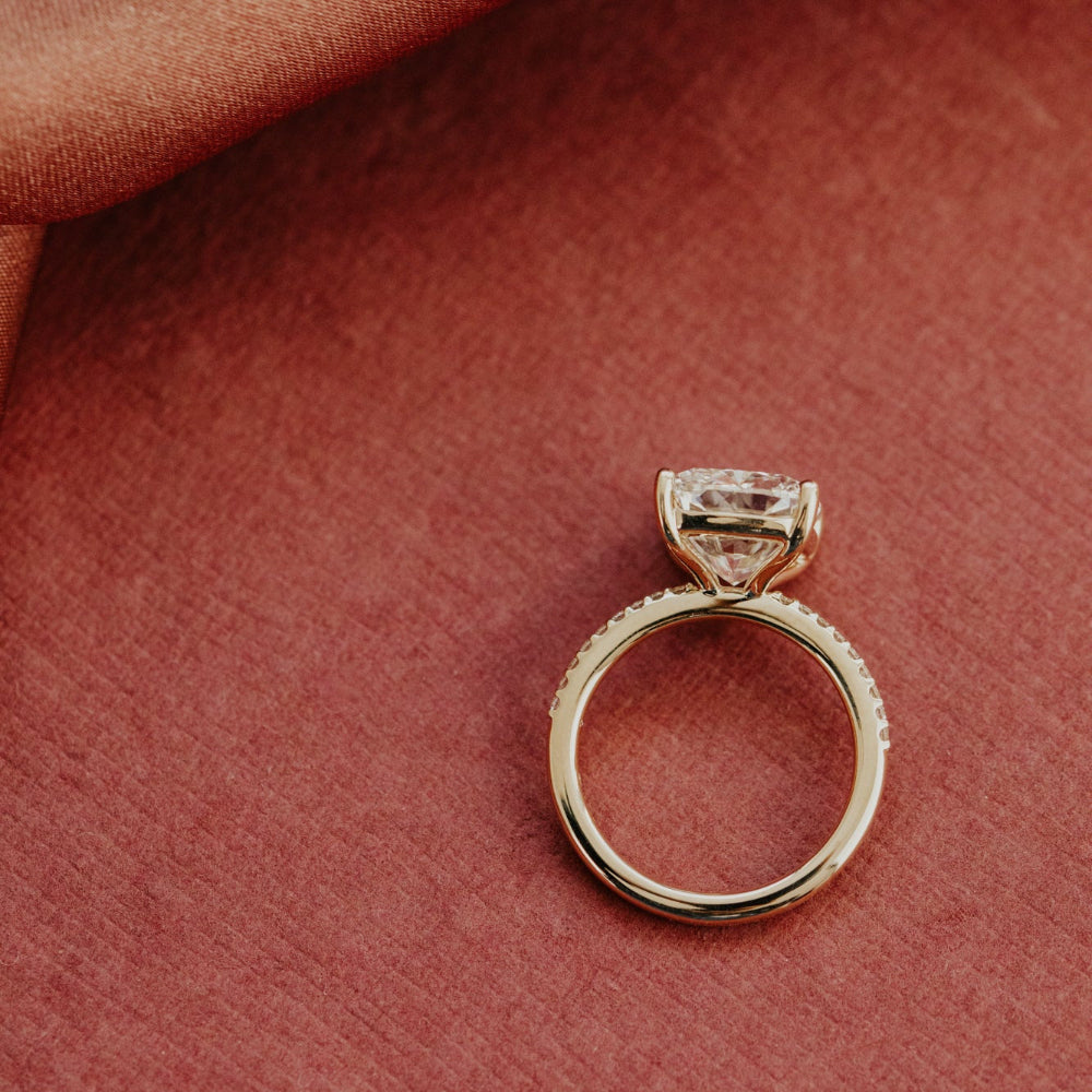 The Jenna 6.47 ct Elongated Cushion Lab Grown Diamond Ring