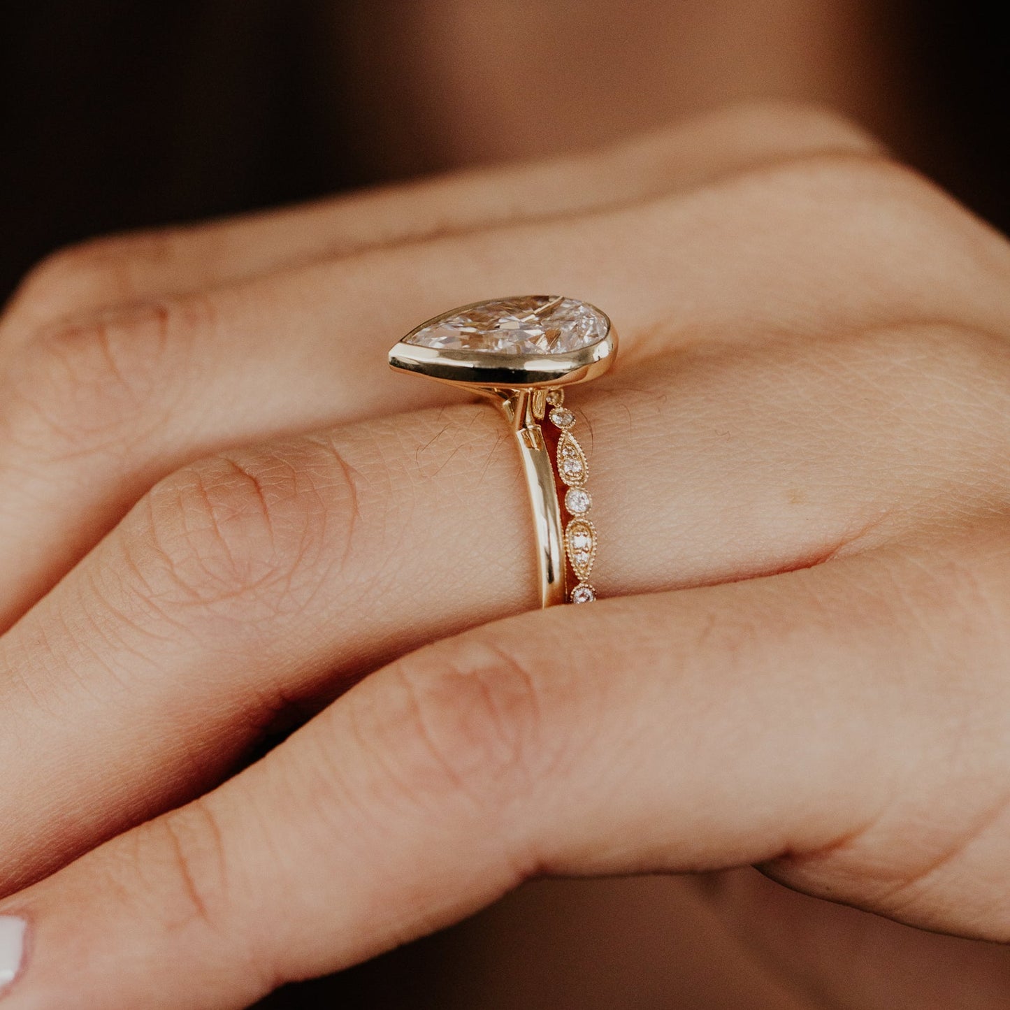 The Pear and Round Eternity Band
