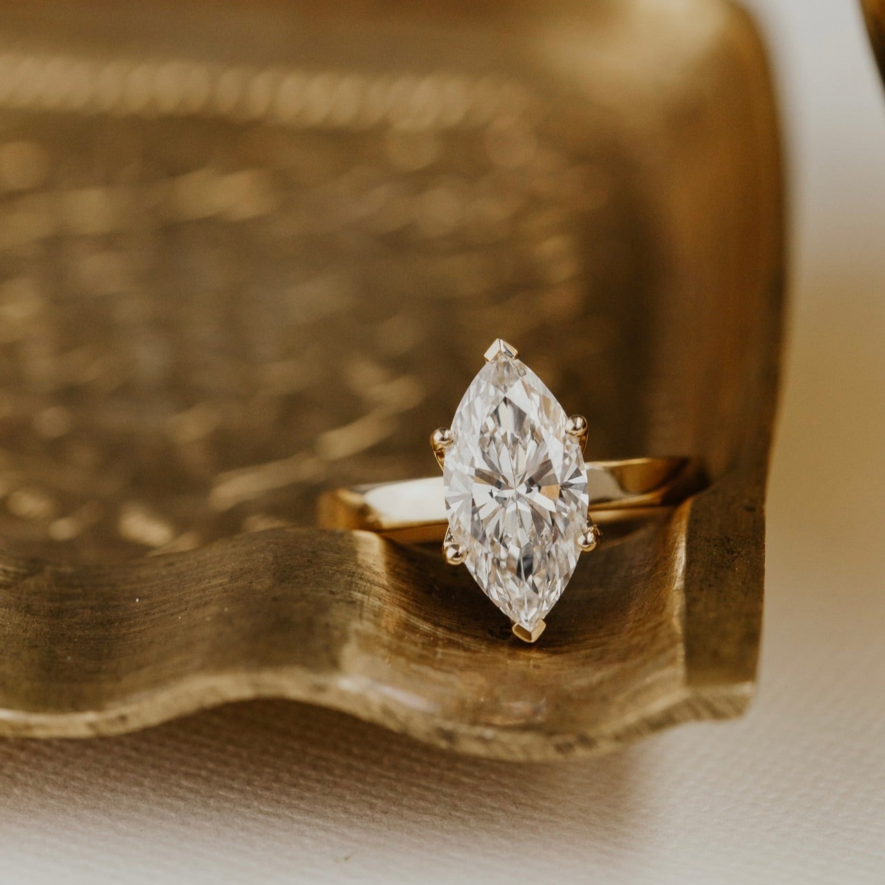 The Octavia Marquise Solitaire Ring
