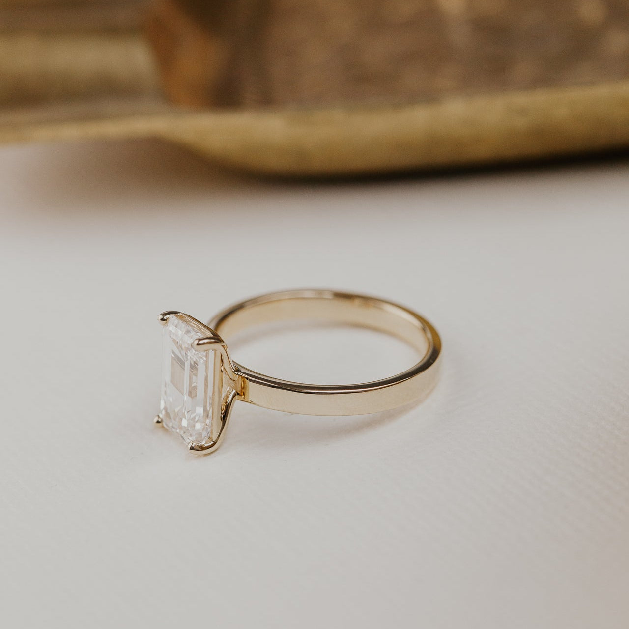 The Octavia Emerald Cut Solitaire Ring