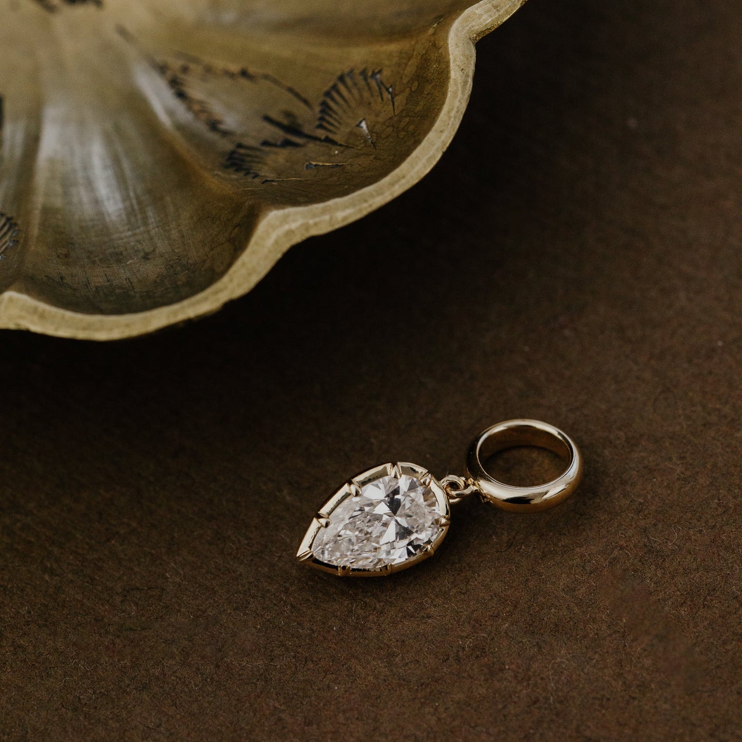 Collet Set Lab Grown Diamond Charm Necklace