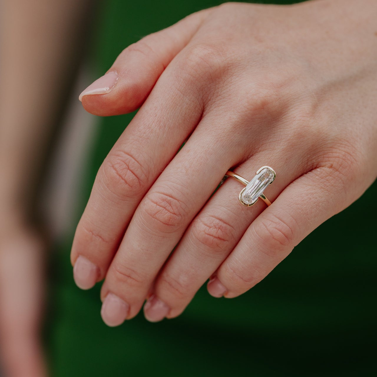 2.18 ct Long Cushion Lab Grown Diamond Ring