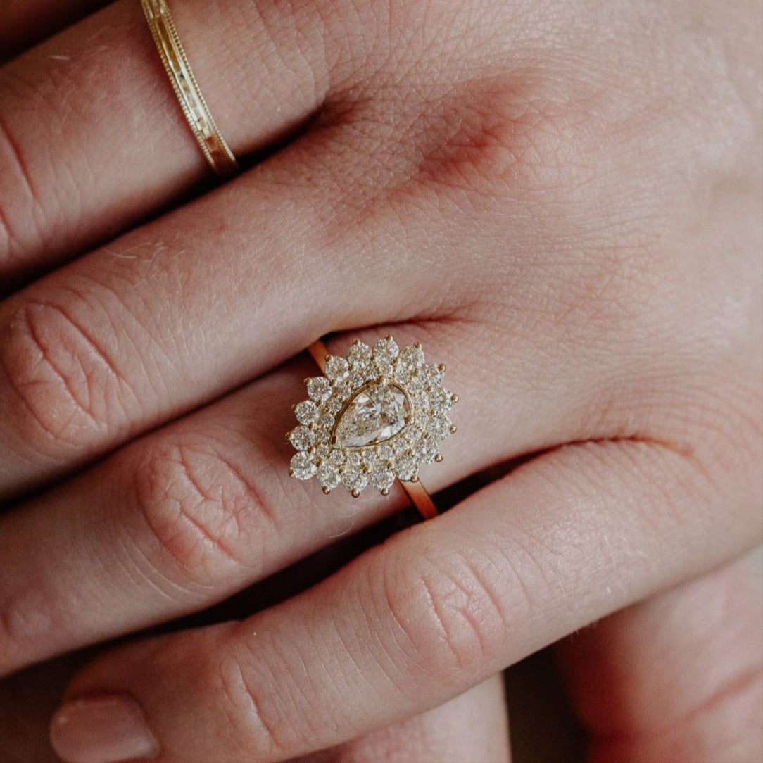 The Marseille .51 ct Pear Champagne Diamond Ring