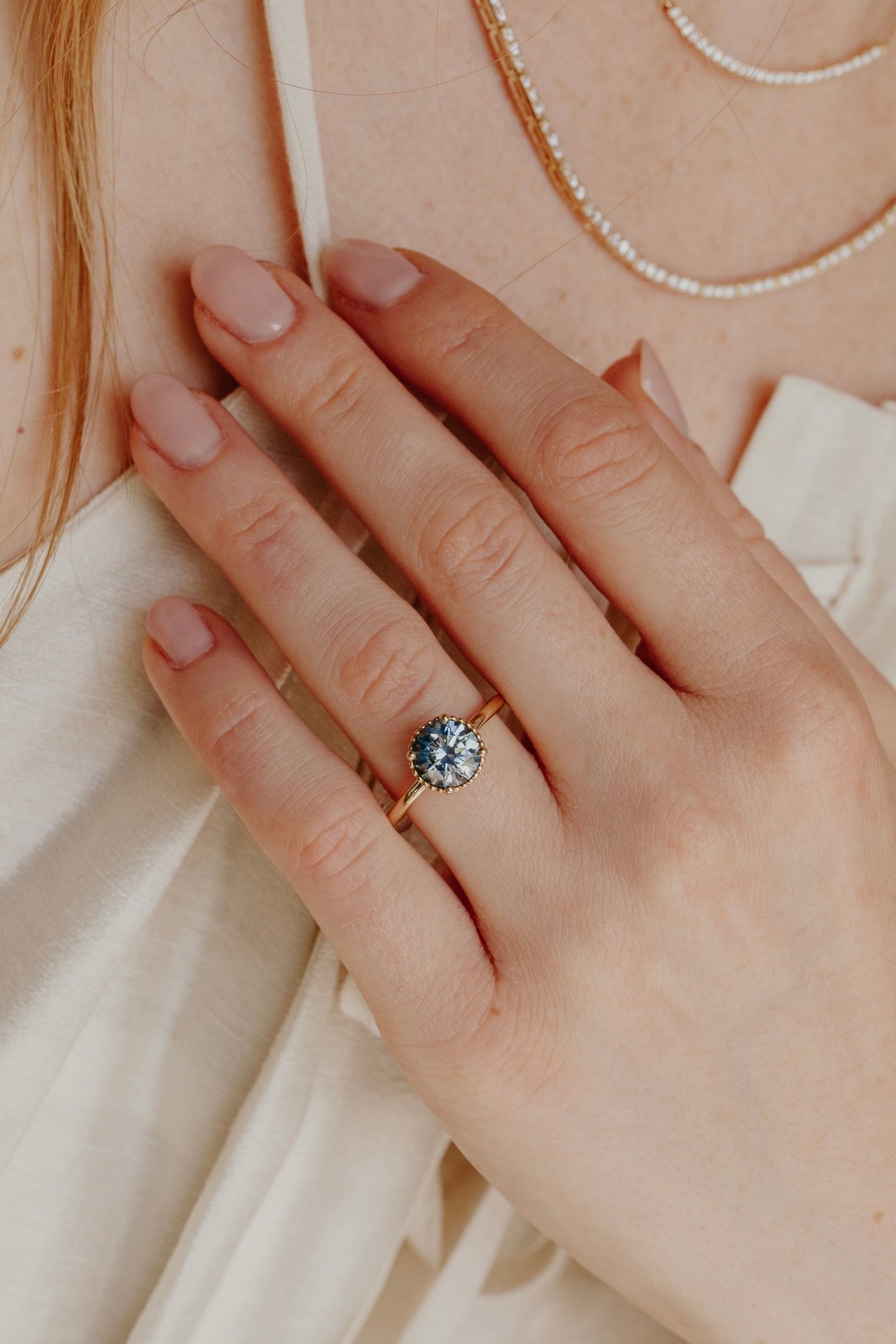 The Charlotte 2.29 ct Round Montana Sapphire Solitaire
