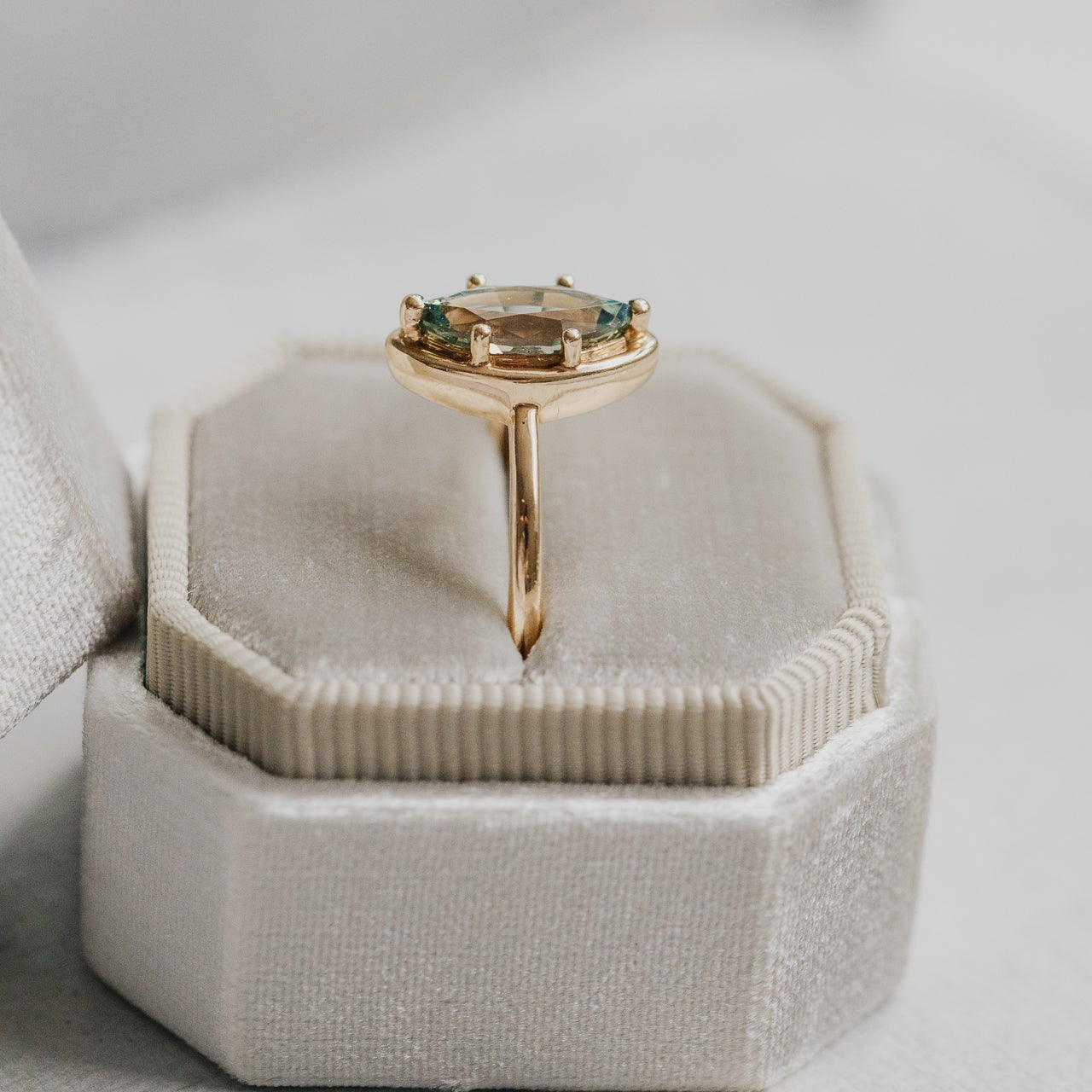 The Maren 1.94 ct Marquise Montana Sapphire Solitaire