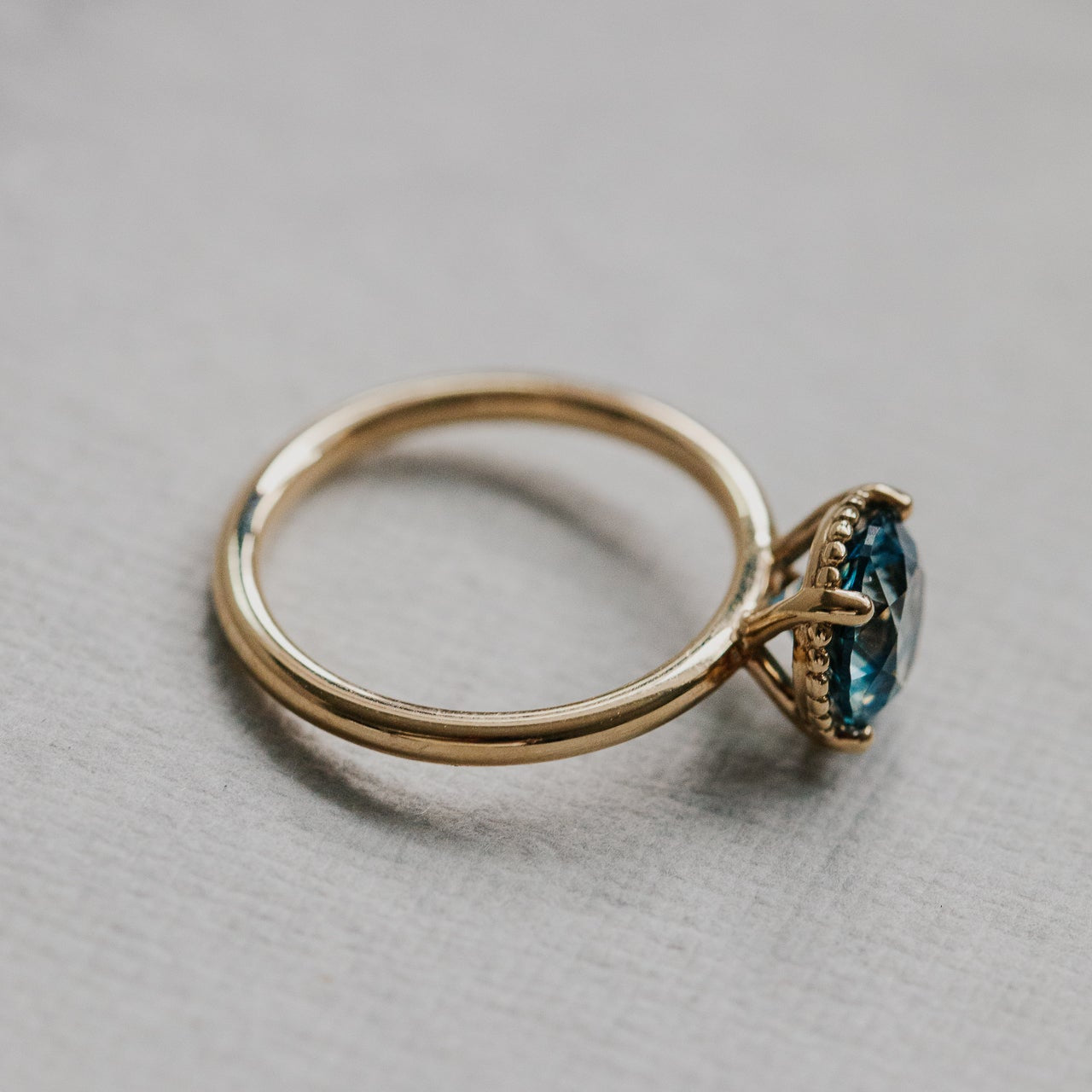 The Charlotte 2.29 ct Round Montana Sapphire Solitaire