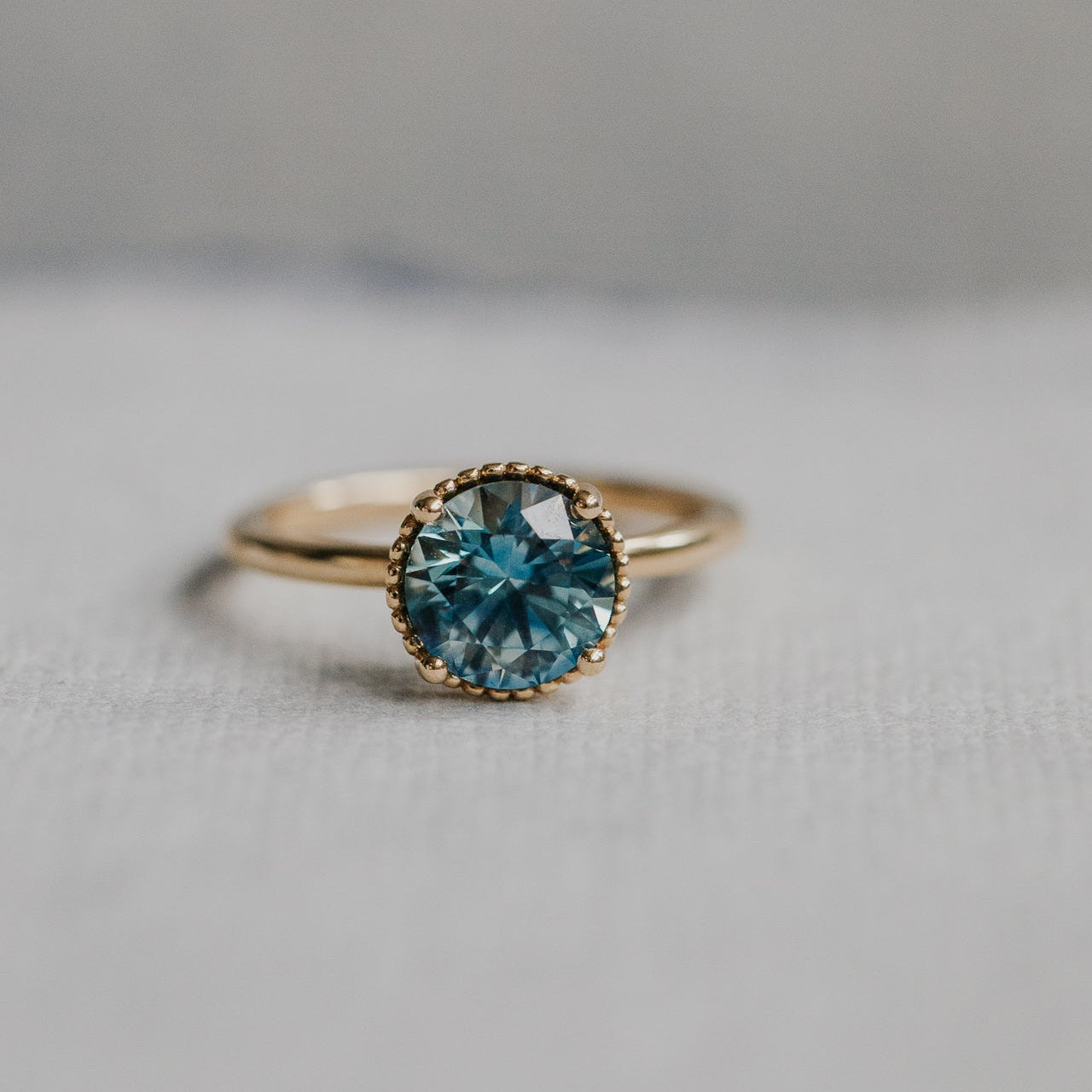 The Charlotte 2.29 ct Round Montana Sapphire Solitaire