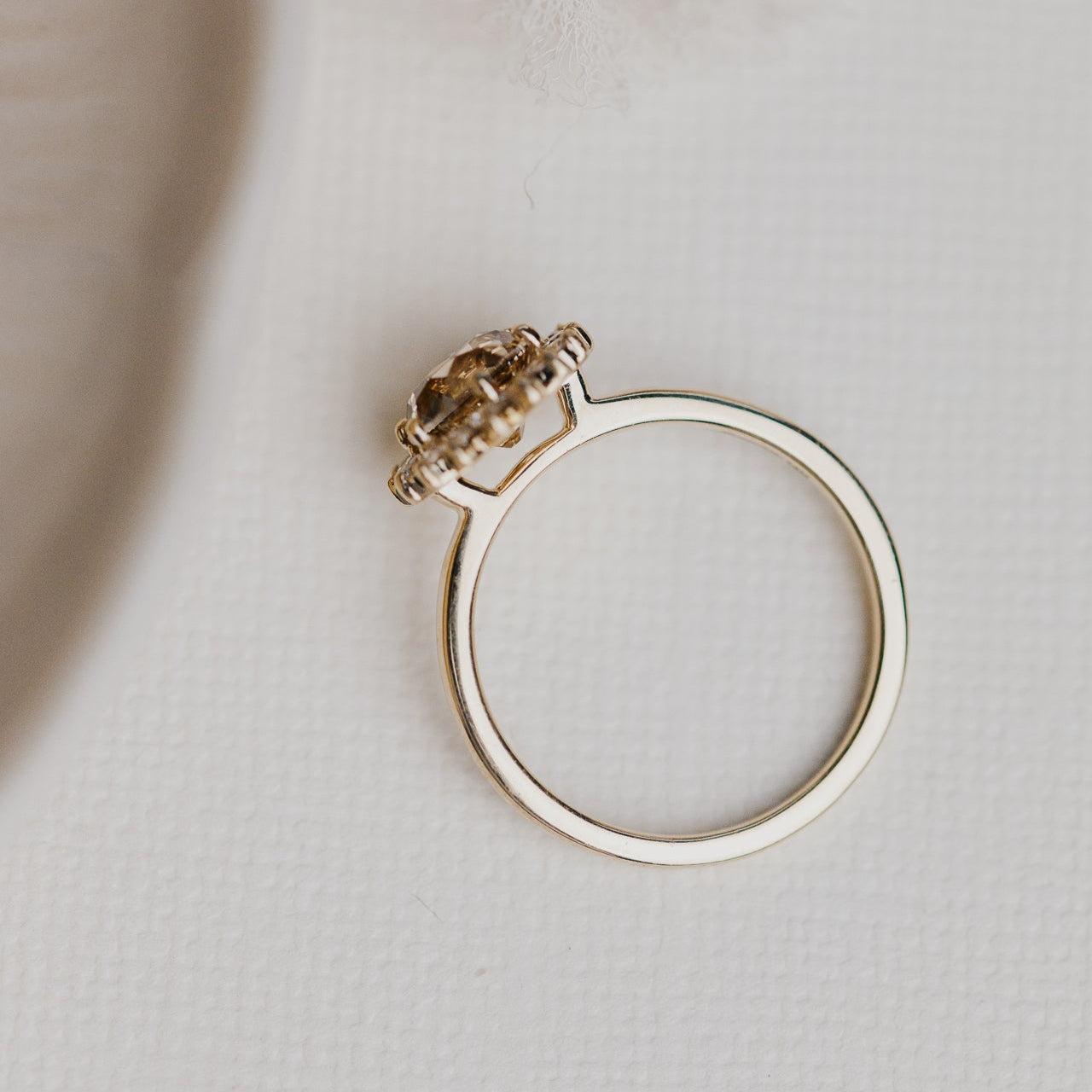 The Camille 1.40 ct Round Champagne Diamond Ring