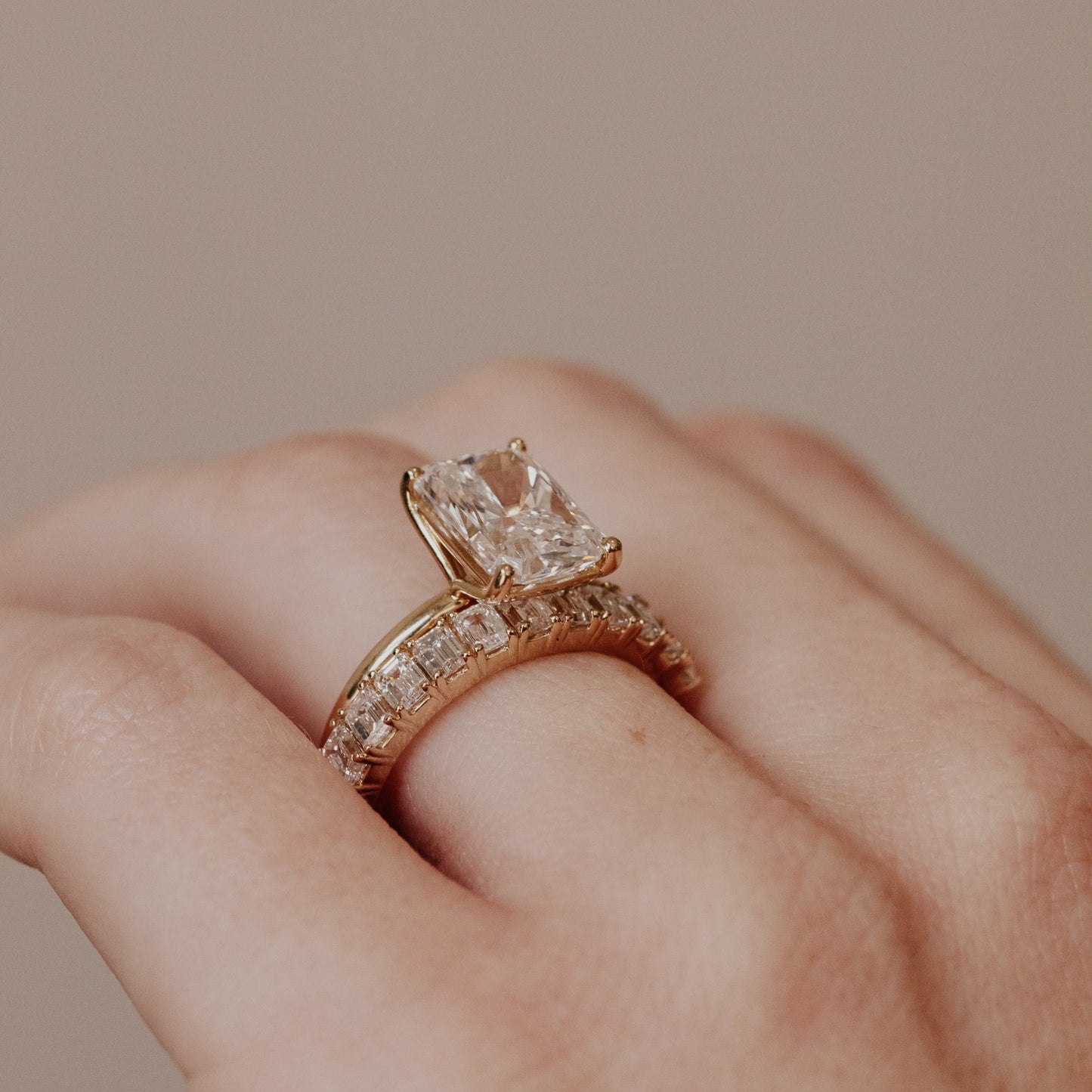 The Mini Amara Emerald Cut Band