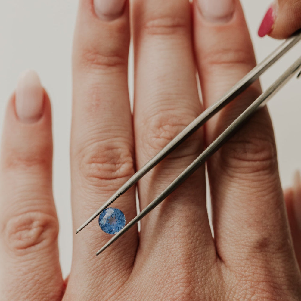 Build Your Own 1.41 ct Round Blue Sri Lanka Sapphire Ring