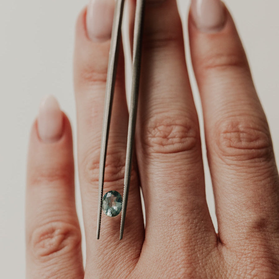 Build Your Own .96 ct Oval Blue Montana Sapphire Ring