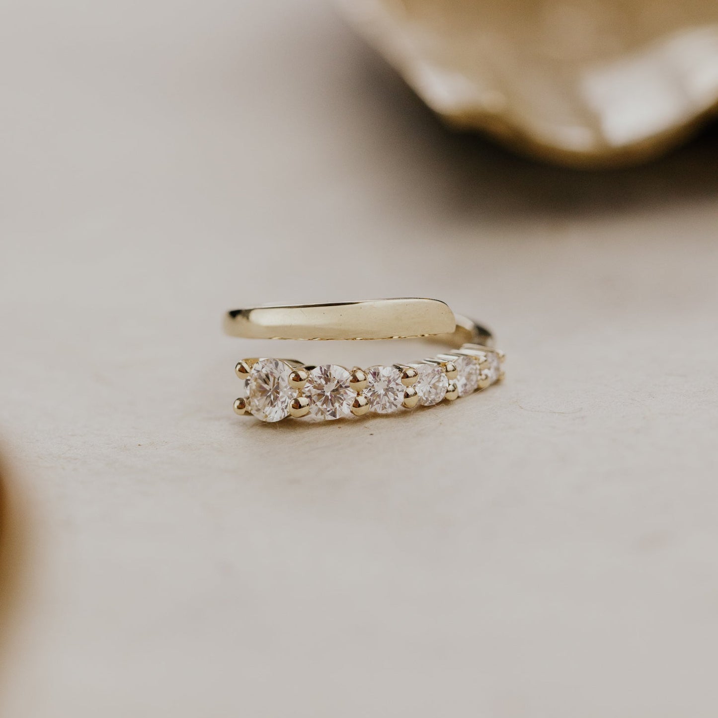 The Cascade Graduated Lab Grown Diamond Pinky Ring