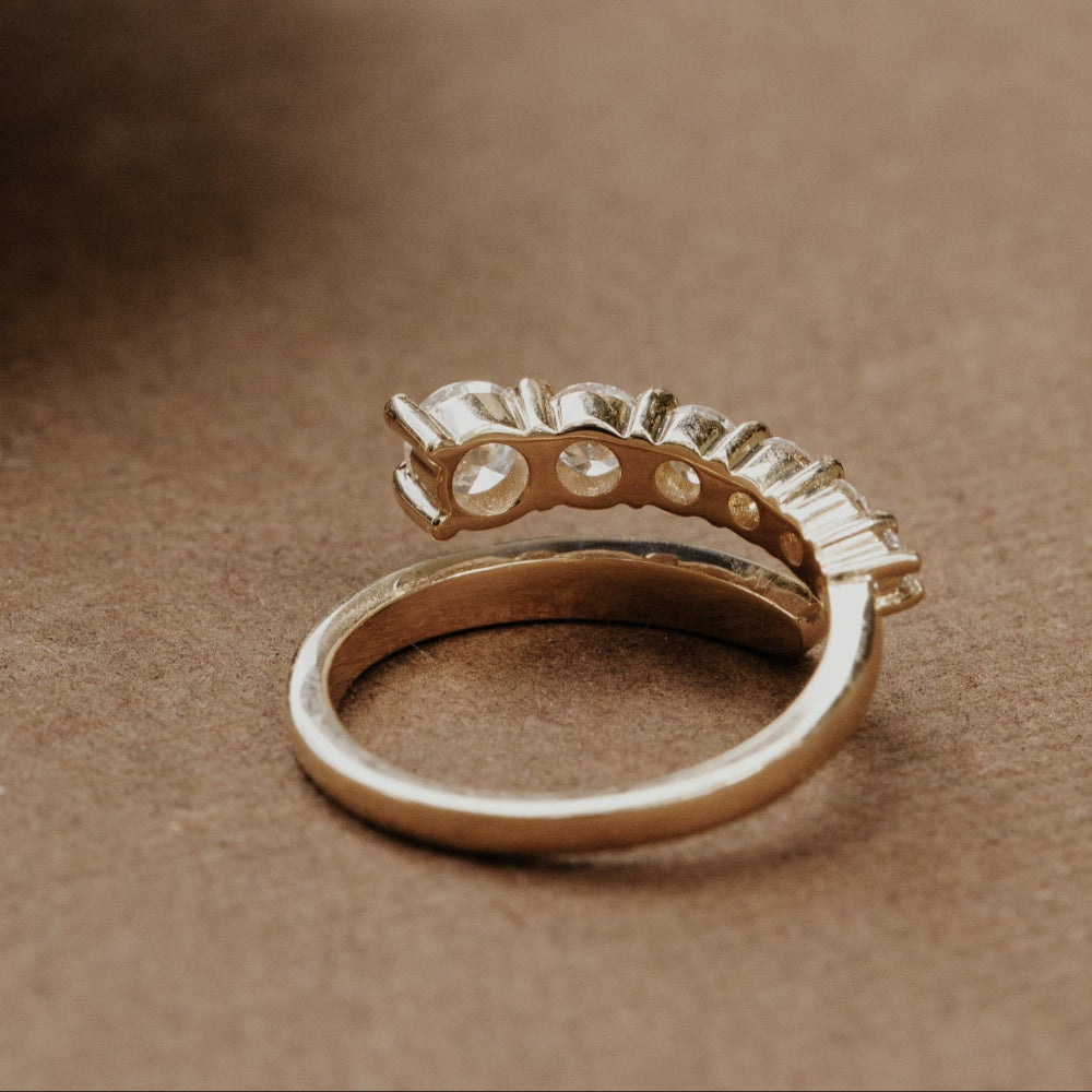 The Cascade Graduated Lab Grown Diamond Pinky Ring