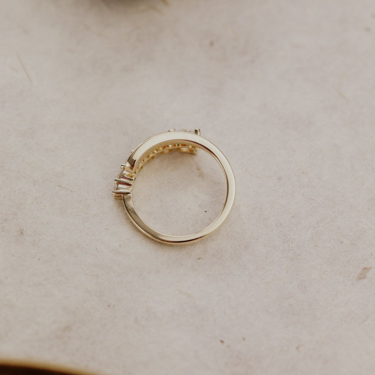 The Cascade Graduated Lab Grown Diamond Pinky Ring