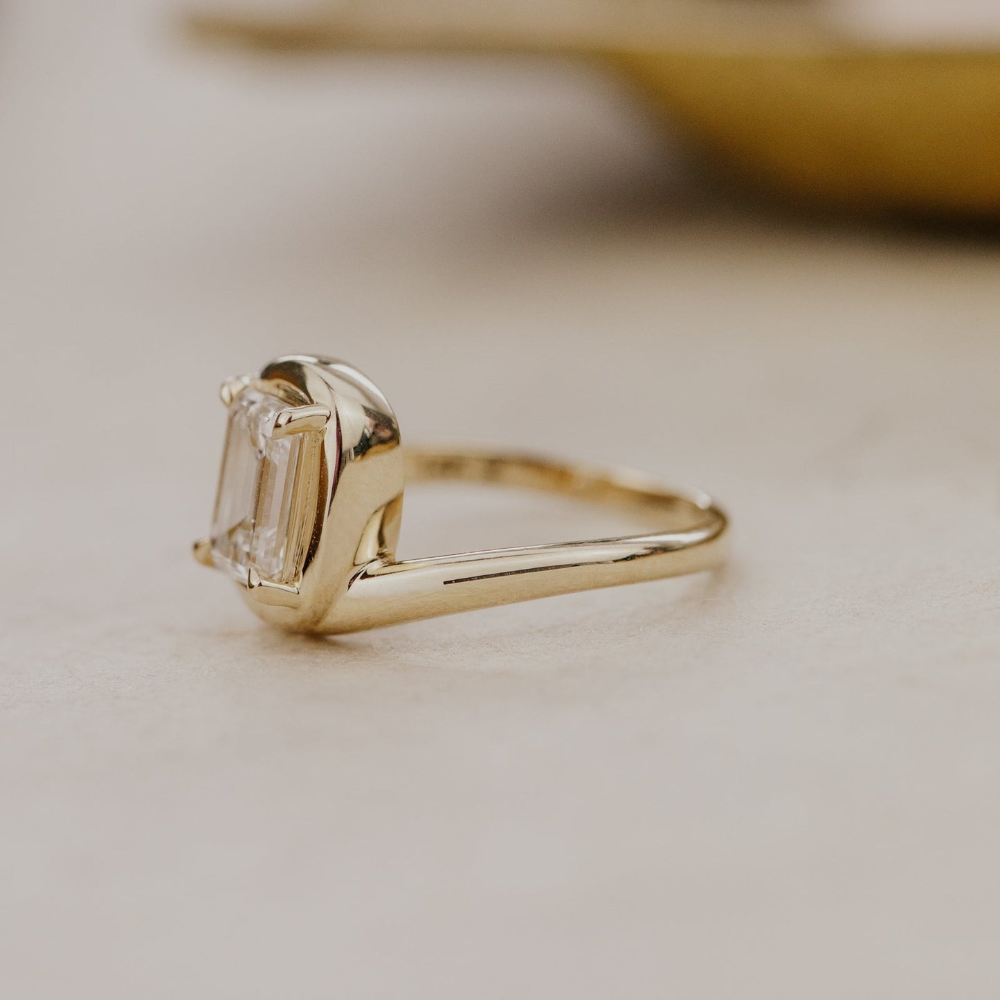 The Dawn Emerald Cut Lab Grown Diamond Pinky Ring