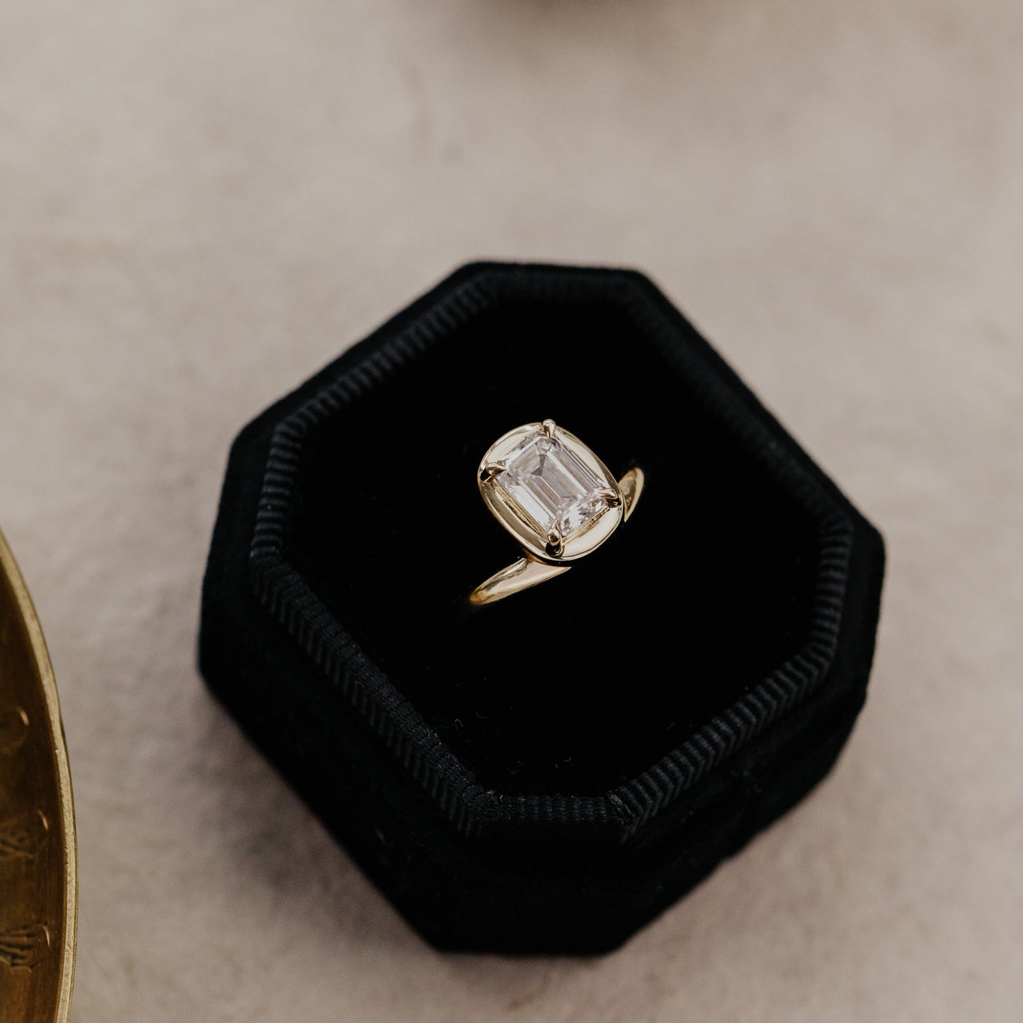 The Dawn Emerald Cut Lab Grown Diamond Pinky Ring