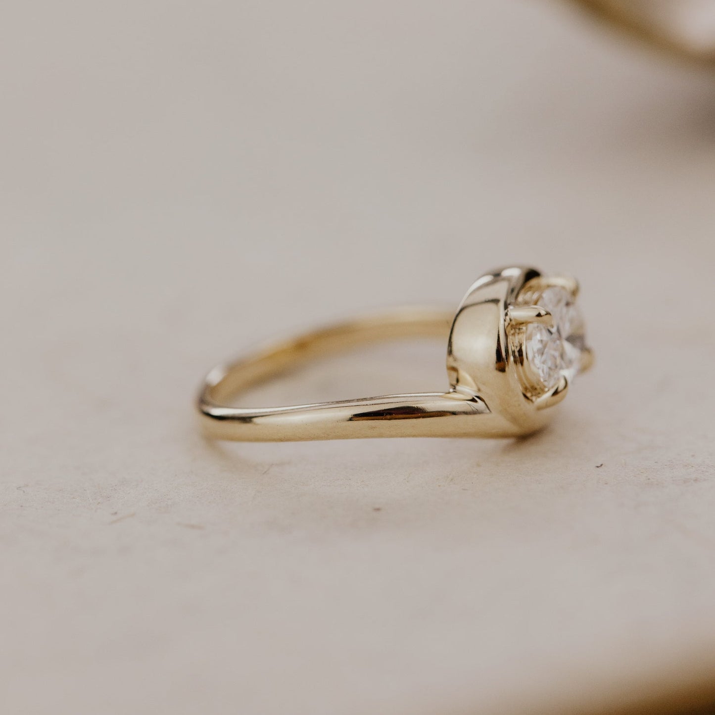 The Dawn Oval Lab Grown Diamond Pinky Ring