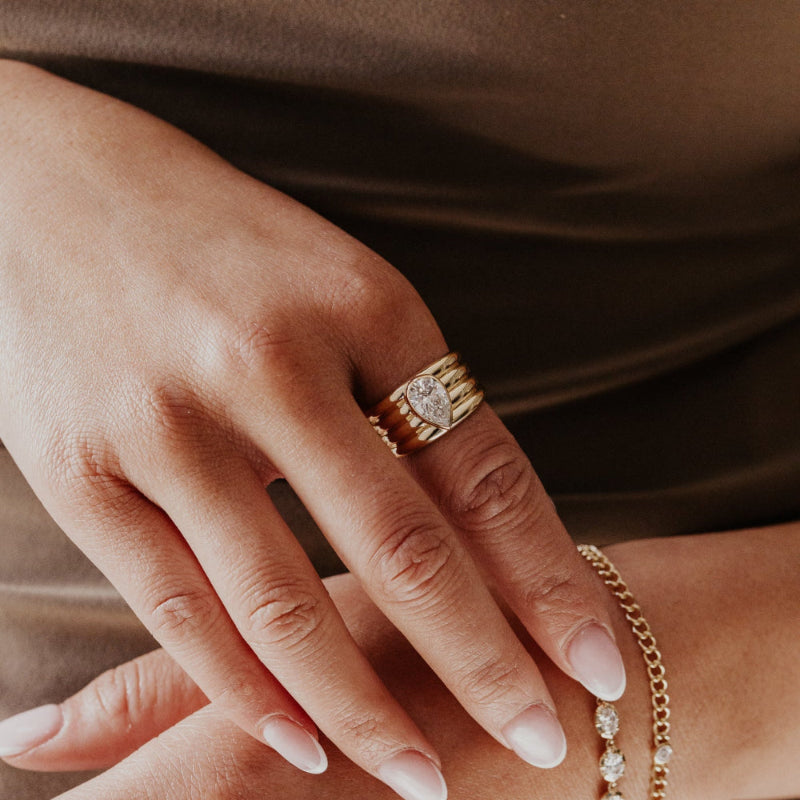 The Eclipse Pear Lab Grown Diamond Ring