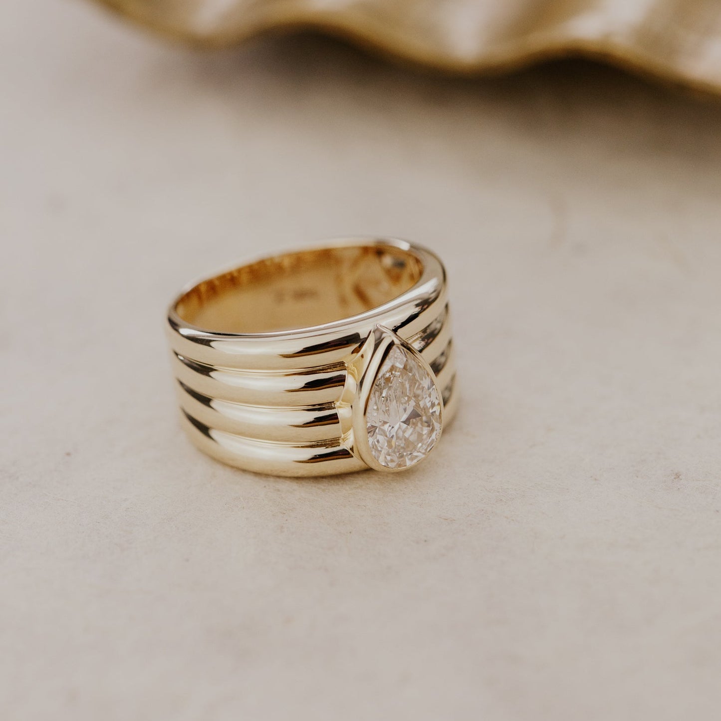The Eclipse Pear Lab Grown Diamond Ring