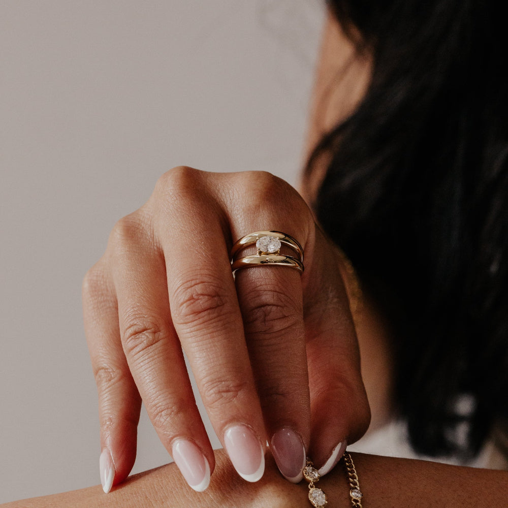 The Orbit Oval Lab Grown Diamond Ring