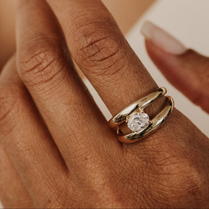 The Orbit Oval Lab Grown Diamond Ring