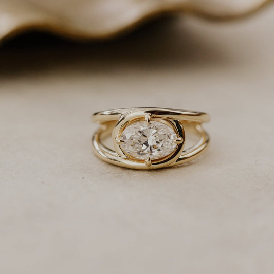 The Starlight Oval Lab Grown Diamond Pinky Ring