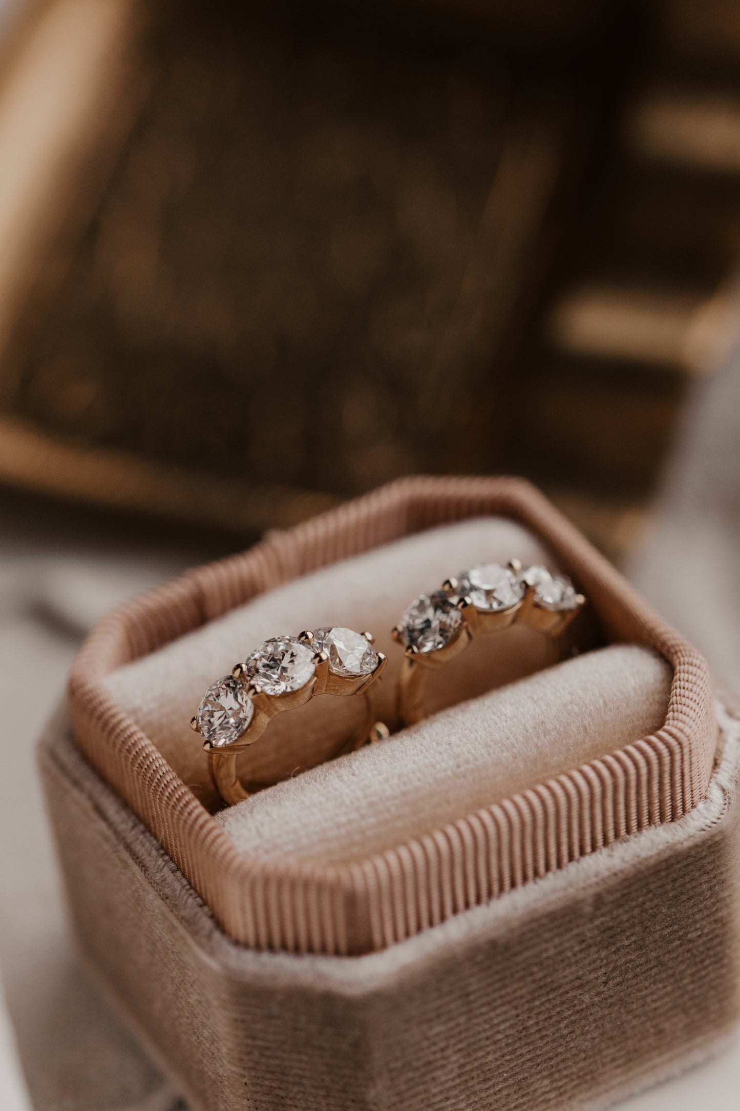 Three Lab Grown Diamond Hinged Hoop Earrings