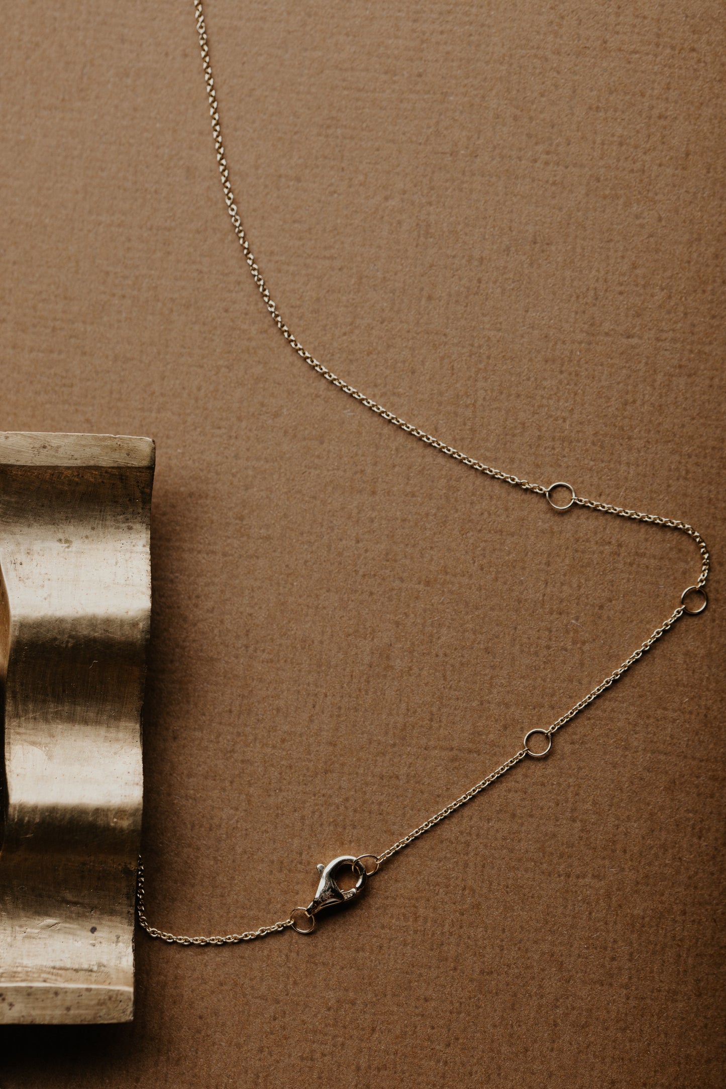 Two Pear Diamonds on Chain Necklace clasp and adjustable chain