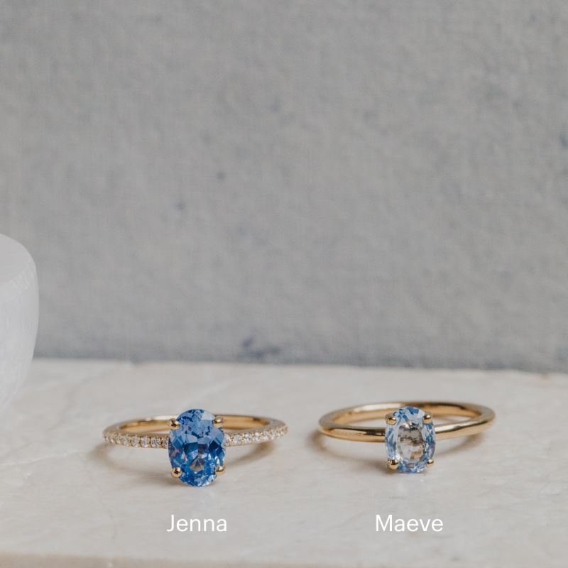 Build Your Own .96 ct Oval Blue Montana Sapphire Ring