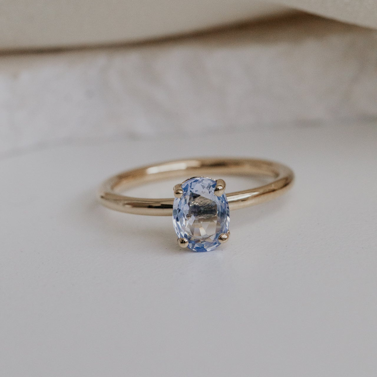 Build Your Own .96 ct Oval Blue Montana Sapphire Ring
