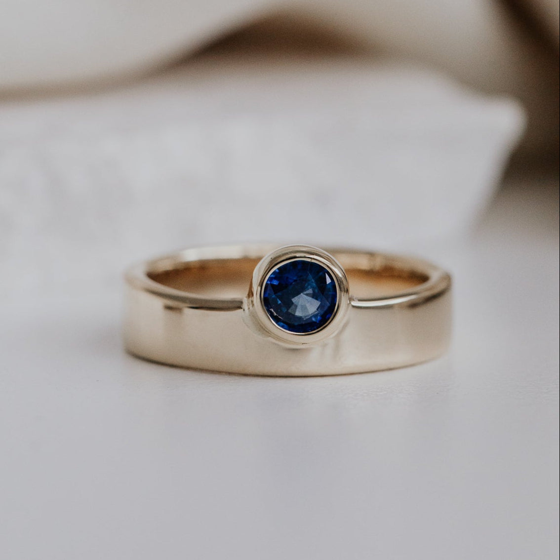 Build Your Own 1.41 ct Round Blue Sri Lanka Sapphire Ring