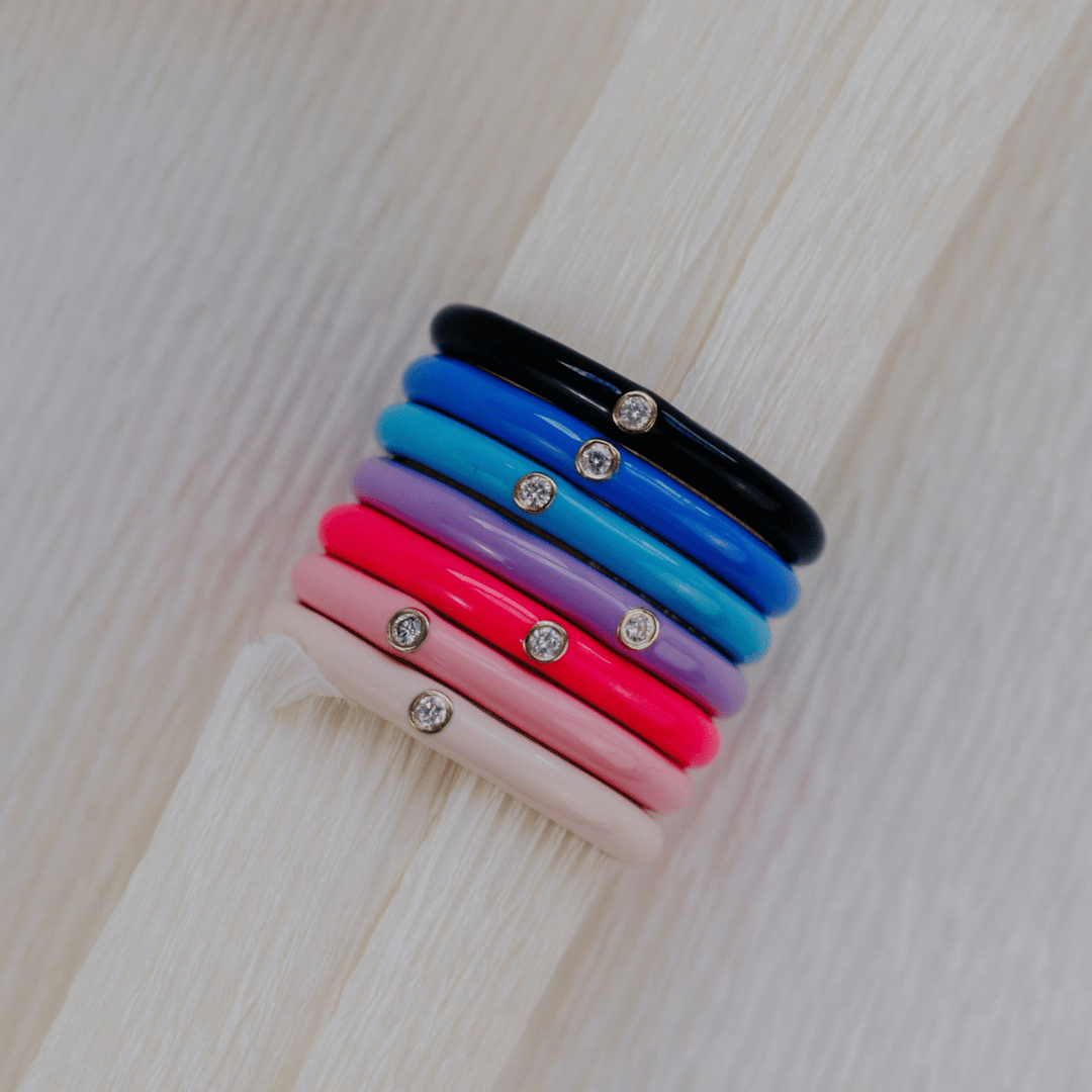 Diamond Enamel Band