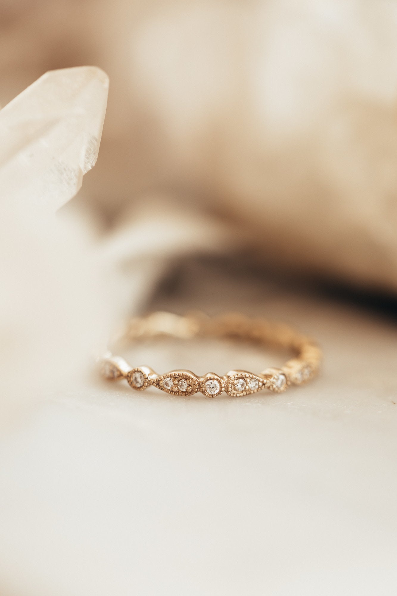 The Pear and Round Eternity Band