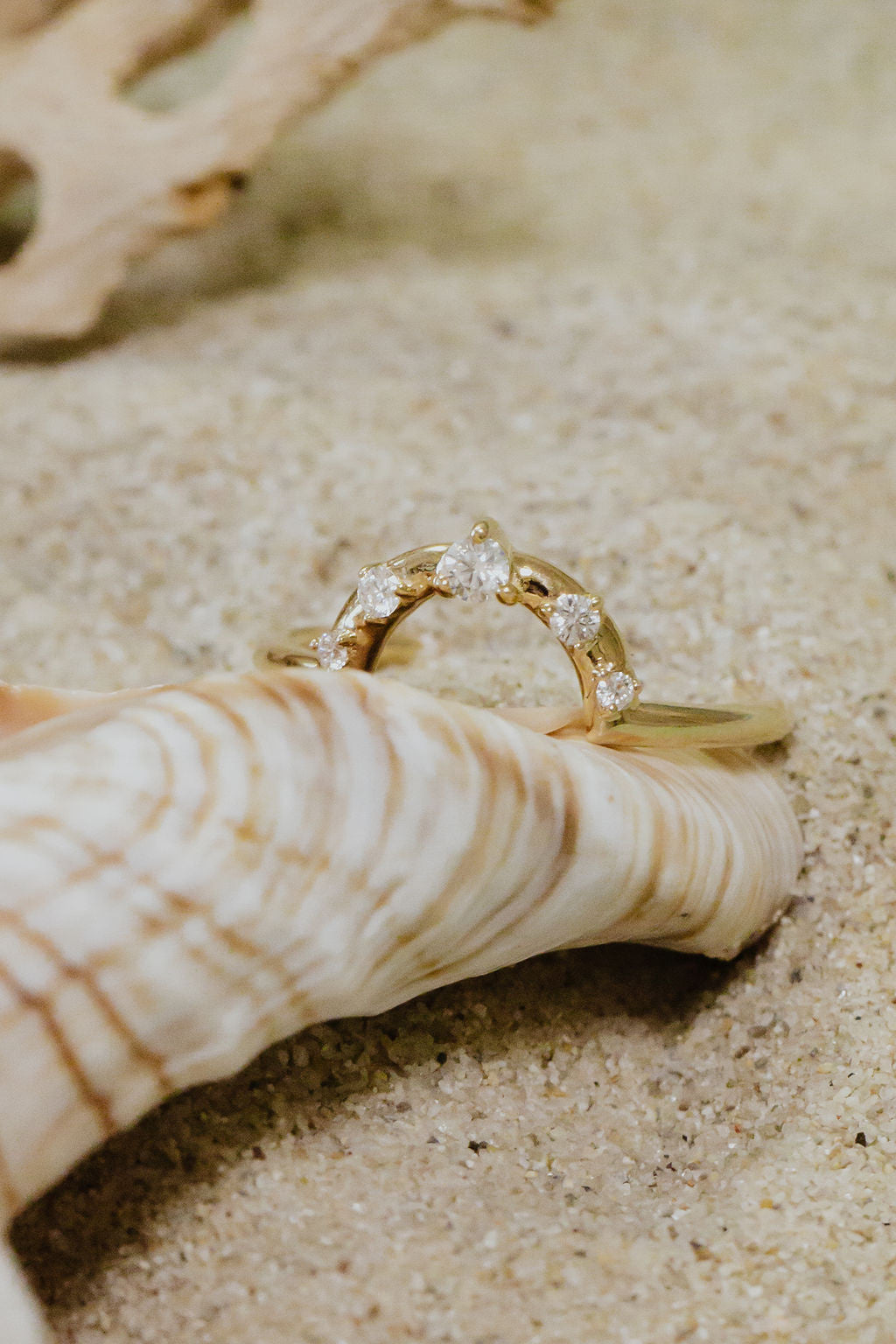 The Carmen Tracer Diamond Band in 14k yellow gold.