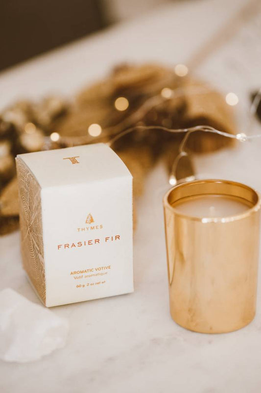 Frasier Fir 2 oz Gold Votive Candle
