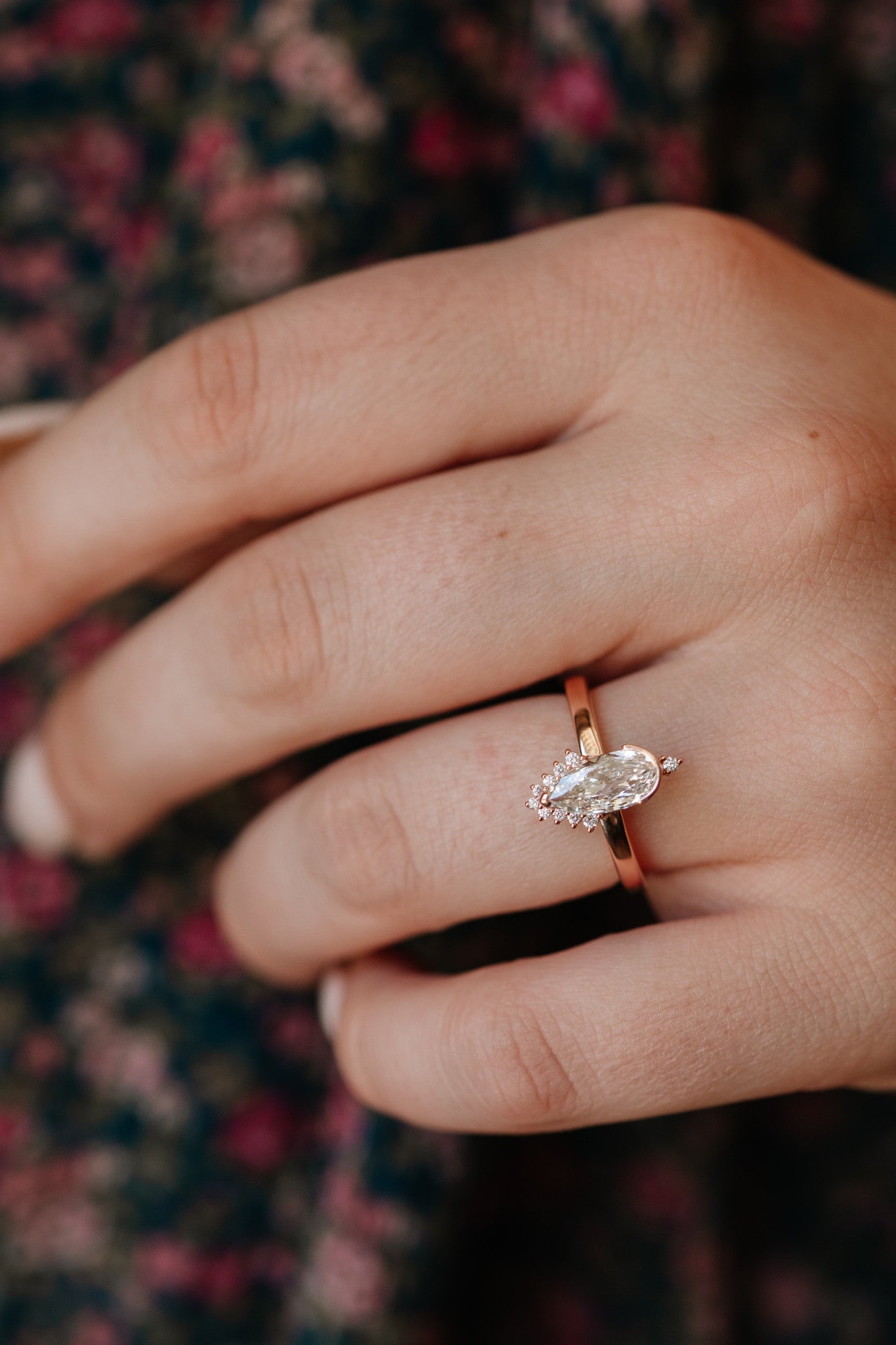 The Astaire 1.04 ct Long Pear Diamond Ring