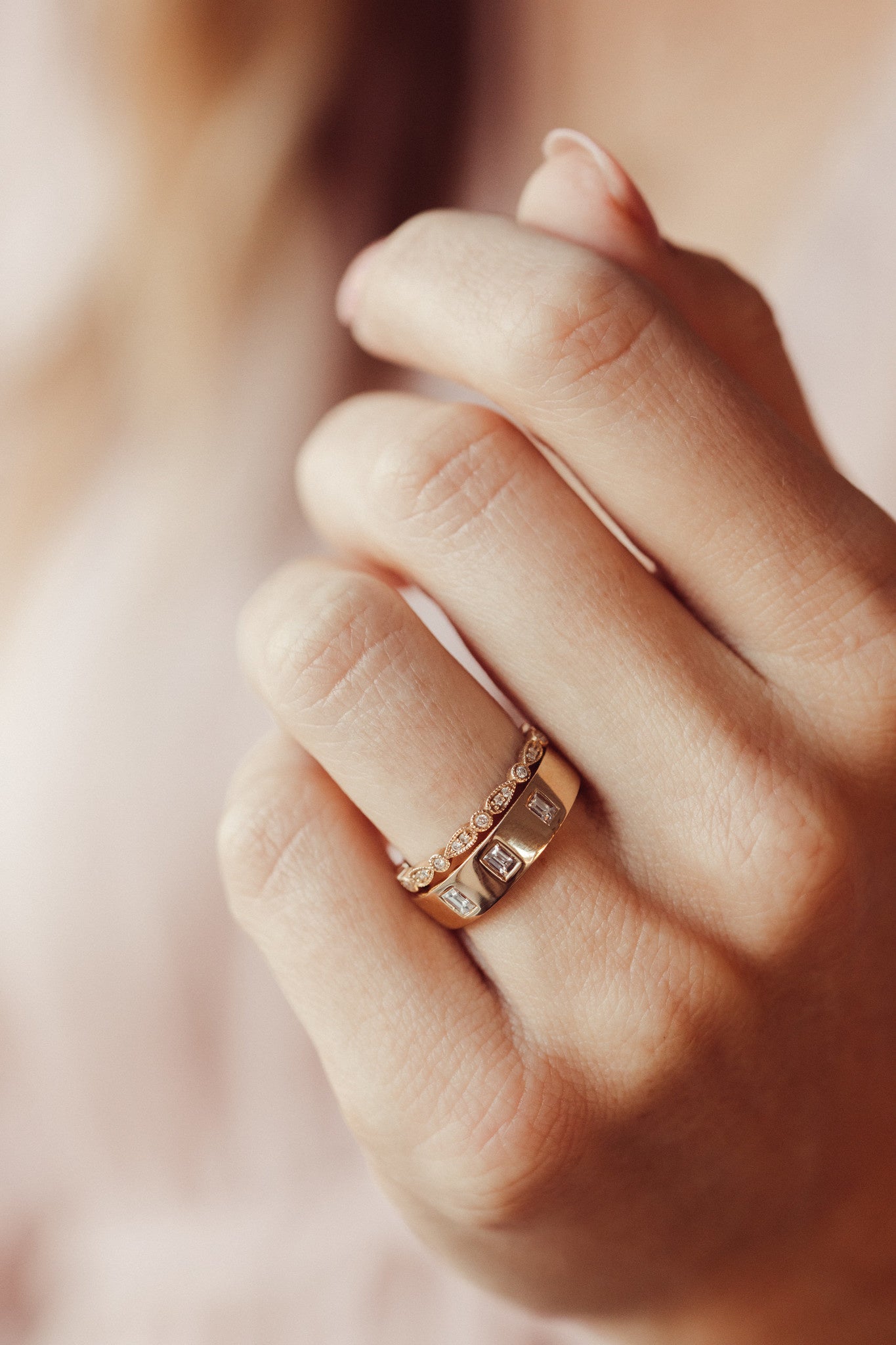 The Pear and Round Eternity Band