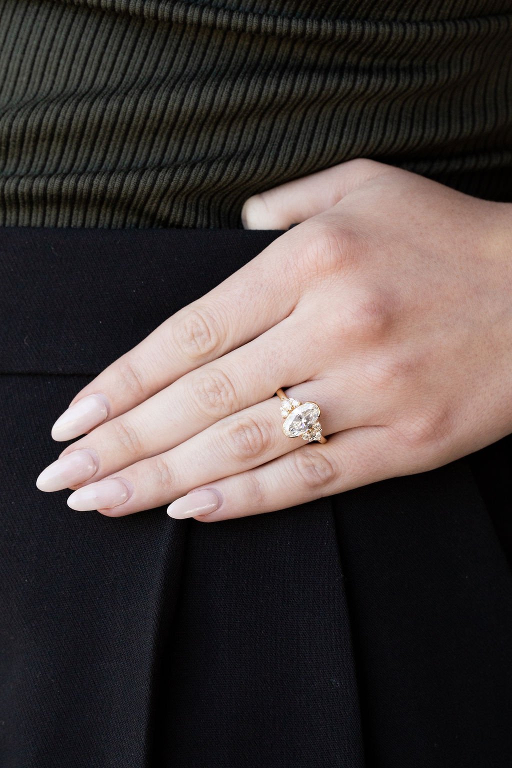 The Rene 2.45 ct Moval Natural Diamond Ring